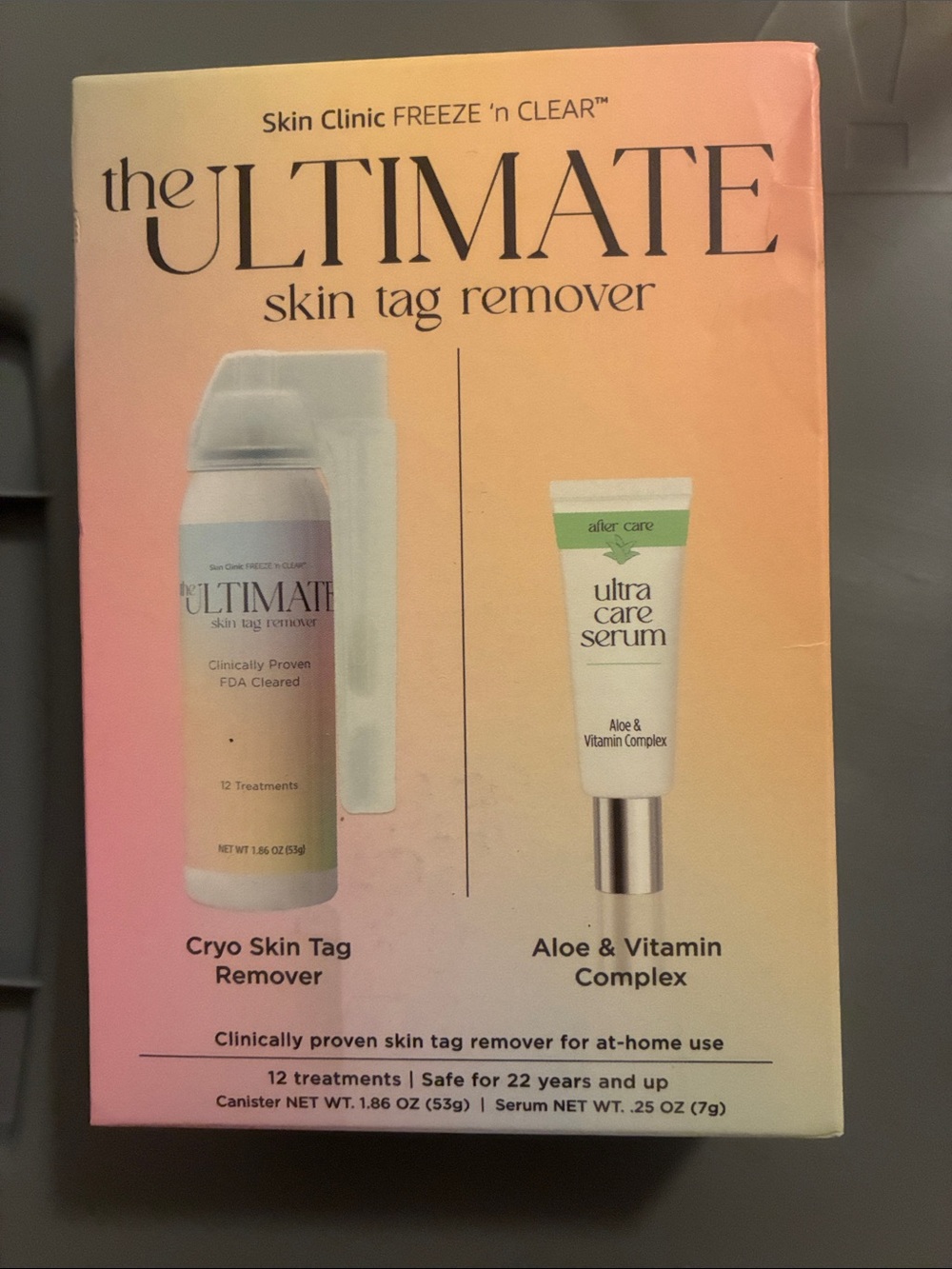 The Ultimate Skin Tag Remover + Ultra Care Serum - Pink/Peach